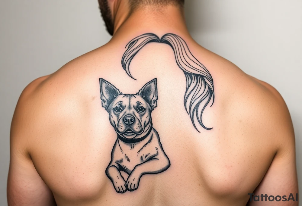 18 years old girl with curves doggy stylish tattoo idea