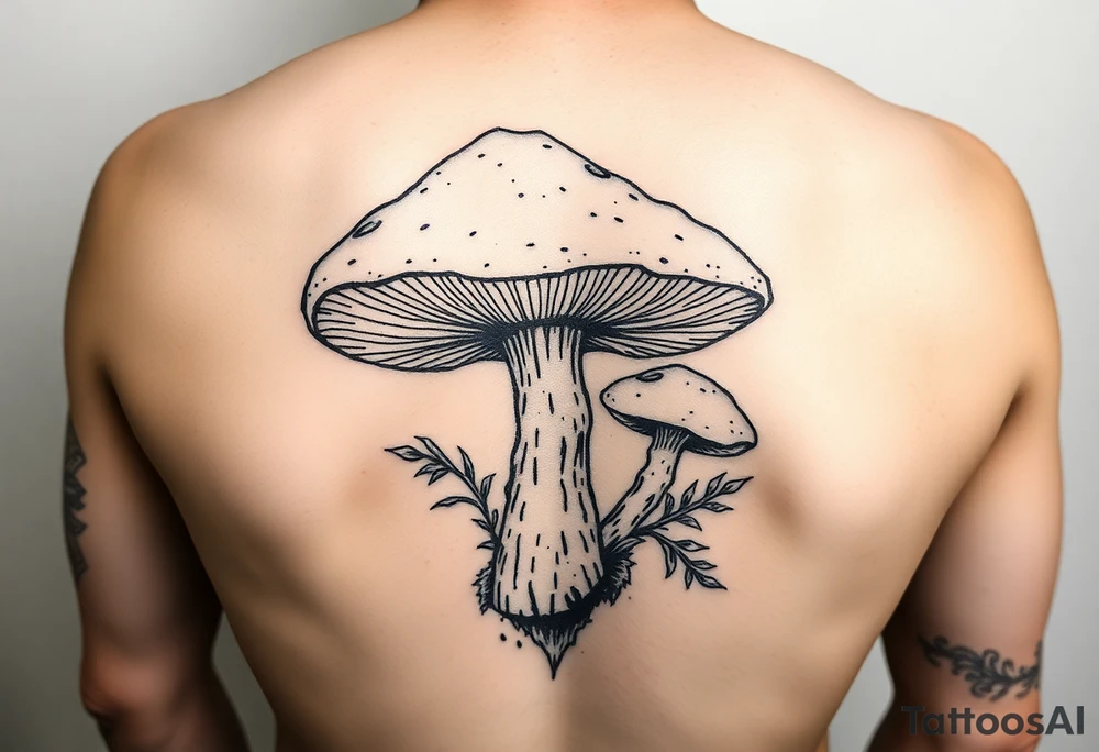 Mushroom for a whole arm tattoo idea