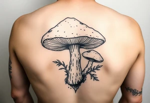 Mushroom for a whole arm tattoo idea