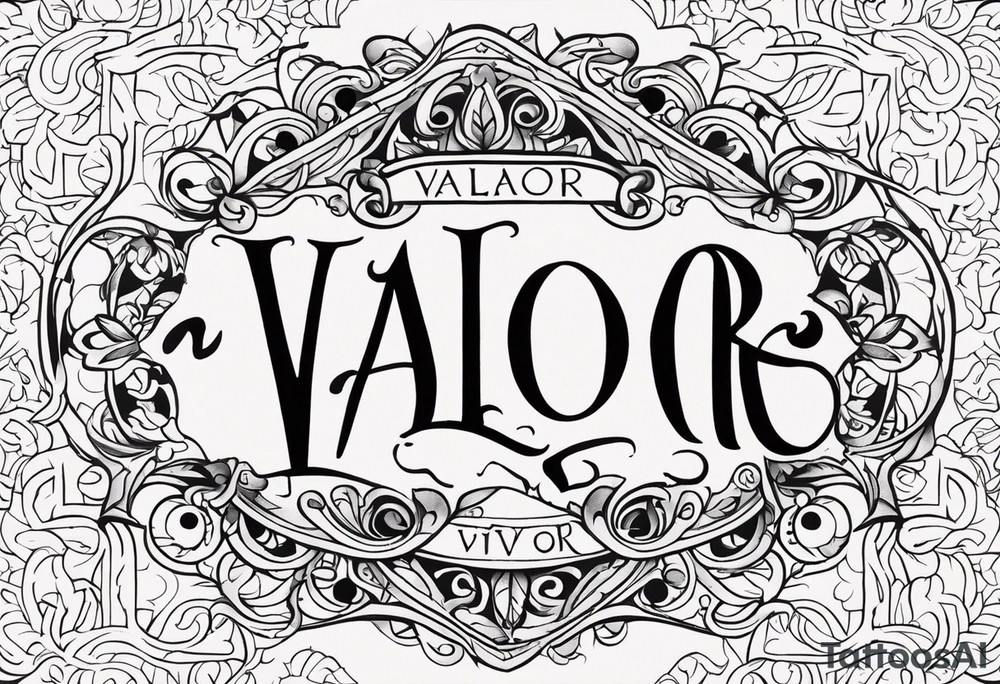 The word Valor tattoo idea