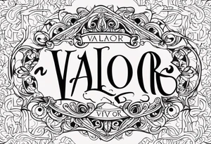 The word Valor tattoo idea