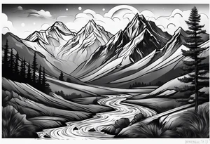 Jeremiah 1:19 tattoo with a mountain feminine tattoo idea