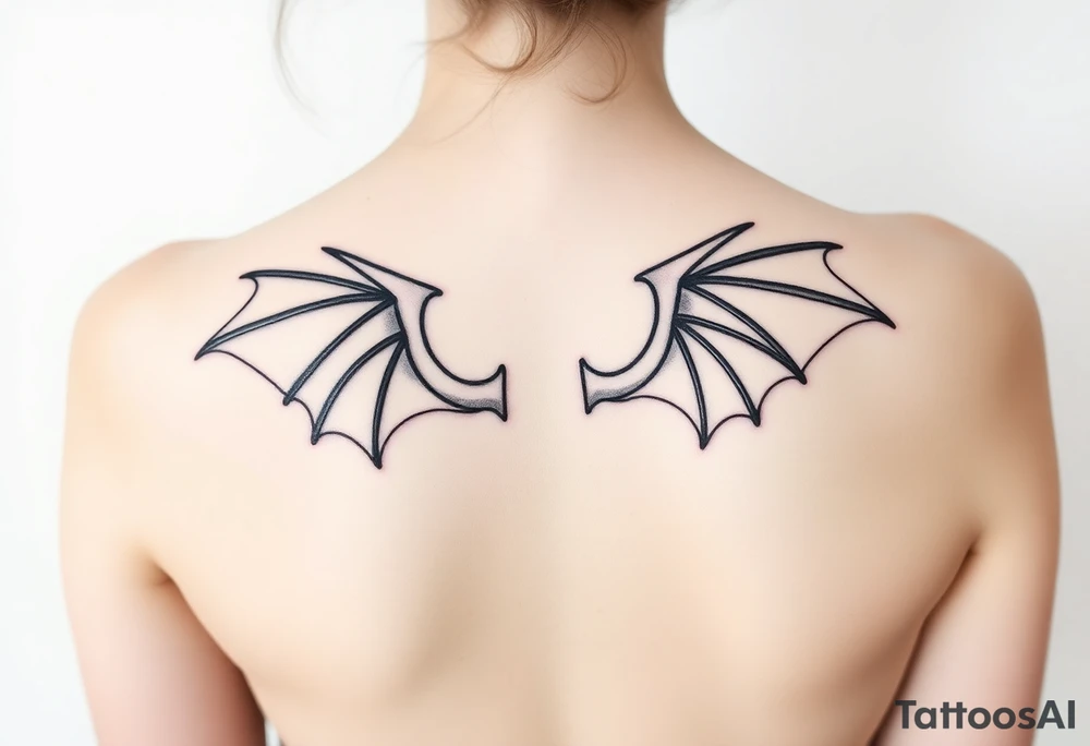 Dragon wings tattoo idea