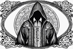 Cloak front facing tattoo idea
