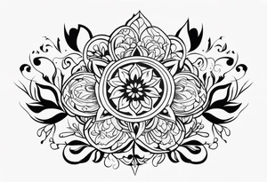 Güneş ve ay tattoo idea