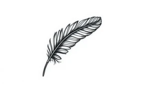 Poetry feather , ink and pen tattoo idea