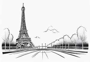 Eiffel  tower tattoo idea