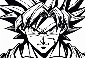 Goku face and hair but little tattoo idea