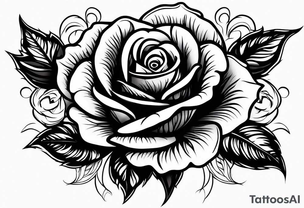 Sexy rose tattoo idea
