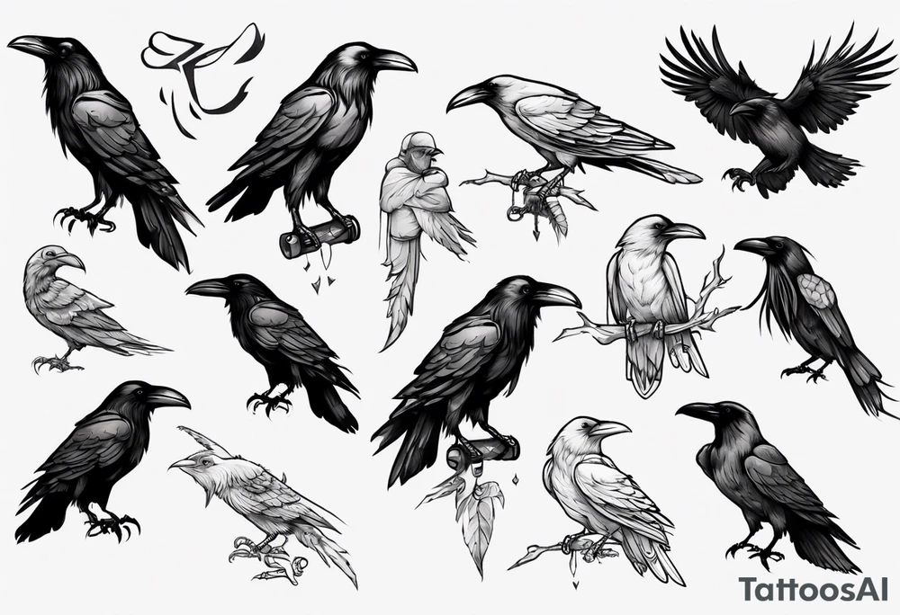 raven tattoo idea