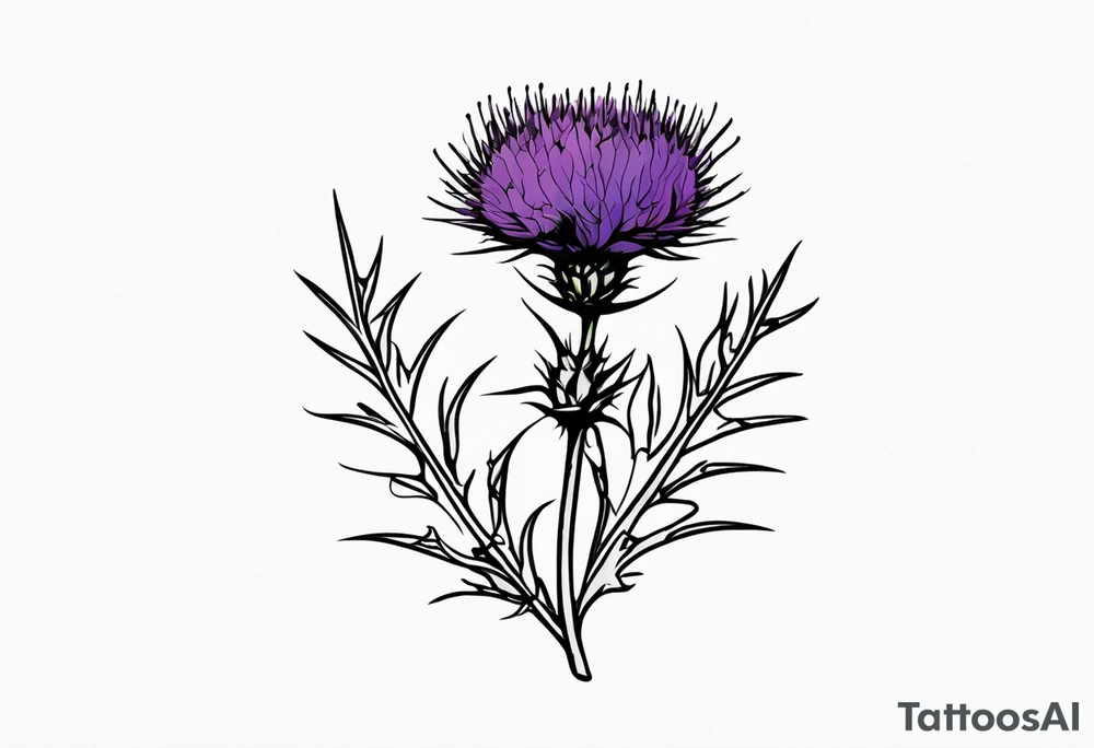 flower of Scotland thistle tattoo idea