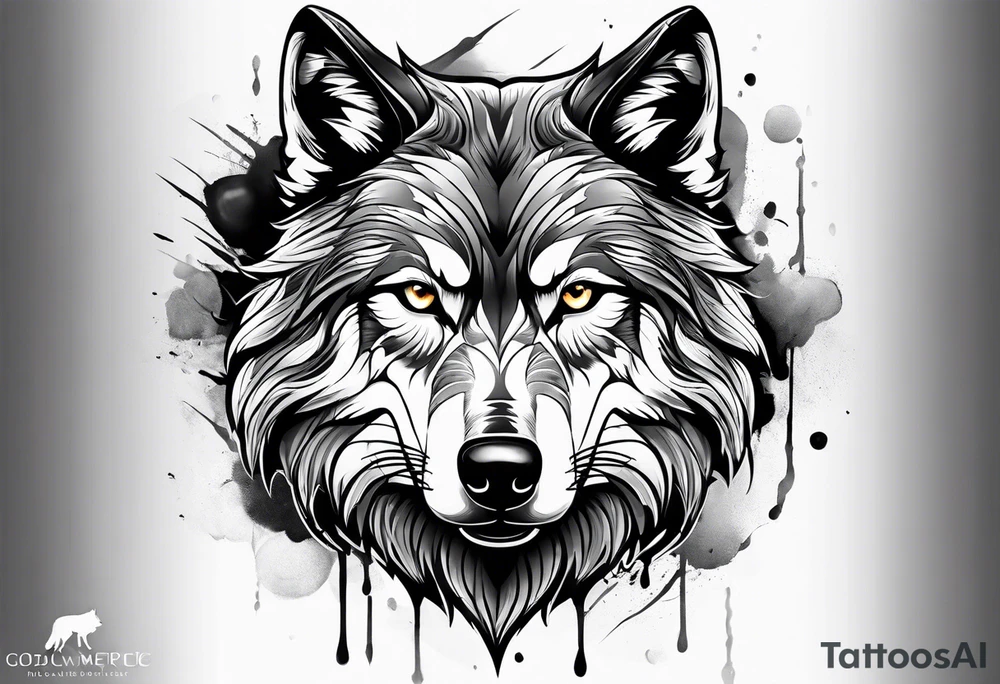 Wolf sleeve tattoo idea