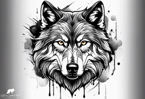 Wolf sleeve tattoo idea