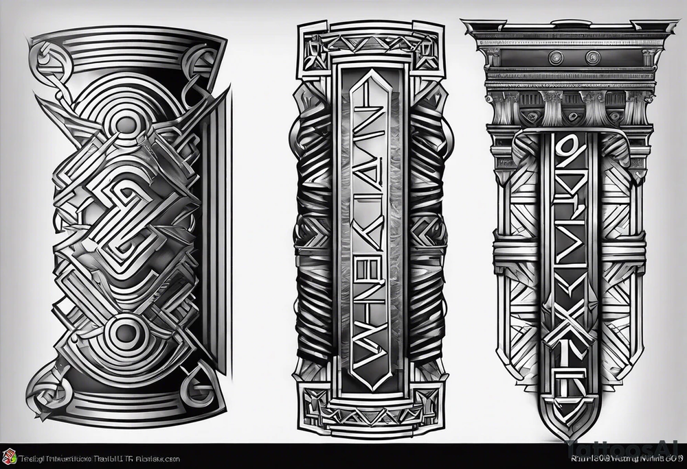 Leg band solid Roman numerals 9 11 tattoo idea
