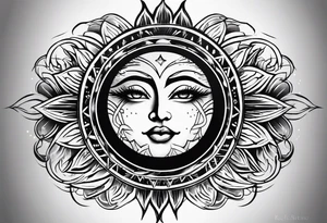 synthwave sun tattoo idea