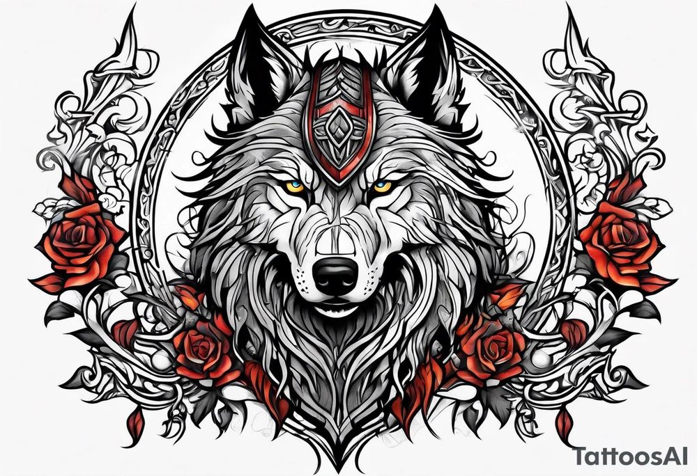 Viking Wolf tattoo idea