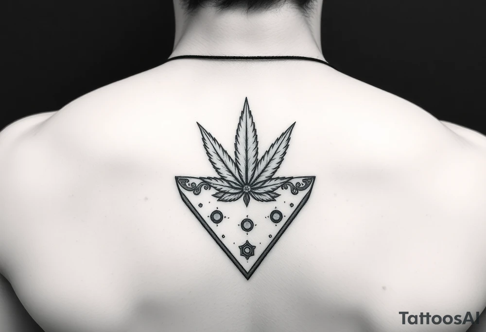 Weed money sign bandana tattoo idea
