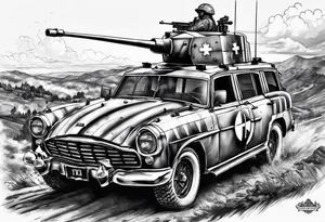 medic war battlefield gear full body tattoo idea