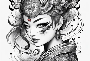 Japanese leg sleeve tattoo idea