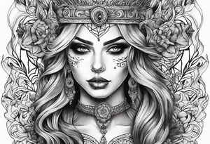 Halloween arm sleeve tattoo idea