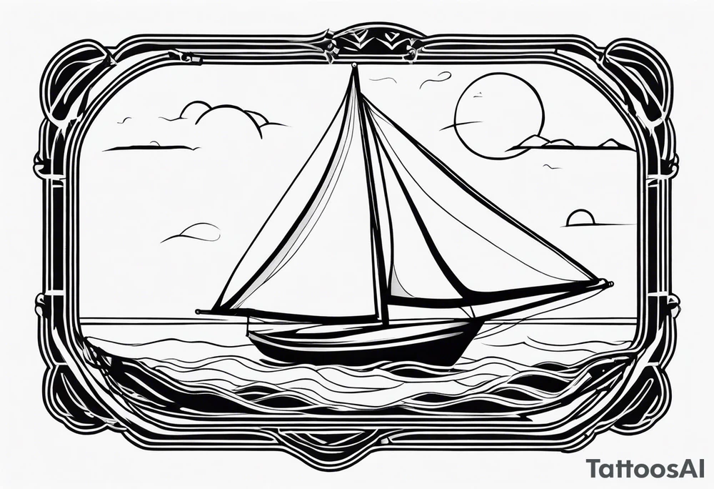 Sailboat Journey tattoo idea