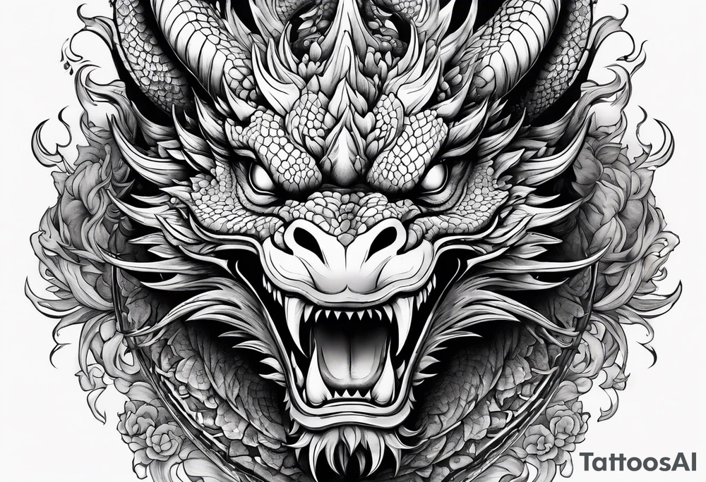 Dragon head tattoo idea