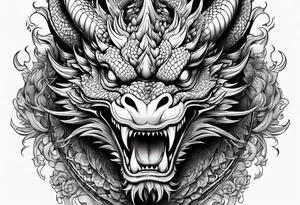 Dragon head tattoo idea