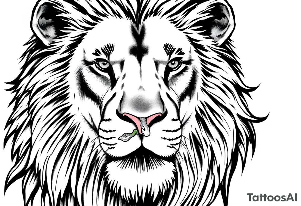 Lion with lil wave in the back the bibble verse on foream tattoo idea