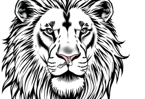 Lion with lil wave in the back the bibble verse on foream tattoo idea