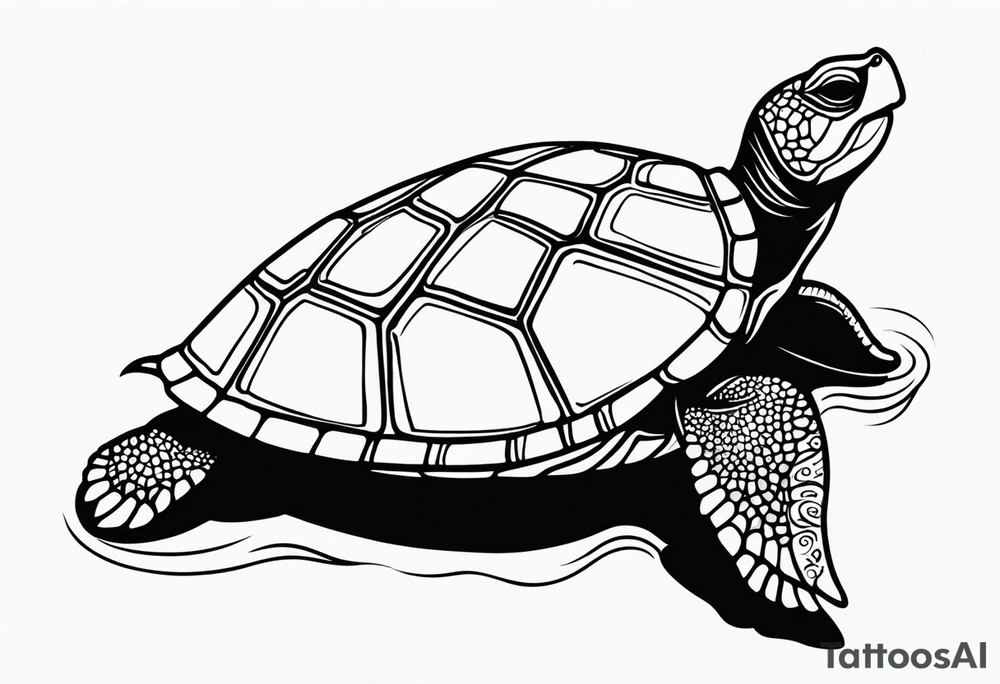 Turtle and sea star tattoo idea