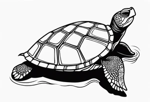 Turtle and sea star tattoo idea