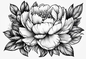 box peonies tattoo idea