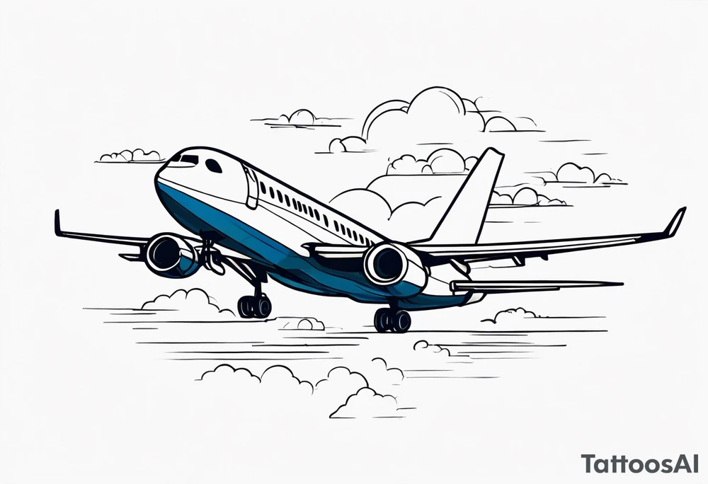 Travel flight tattoo idea