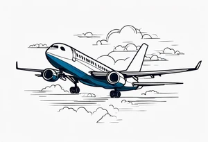 Travel flight tattoo idea