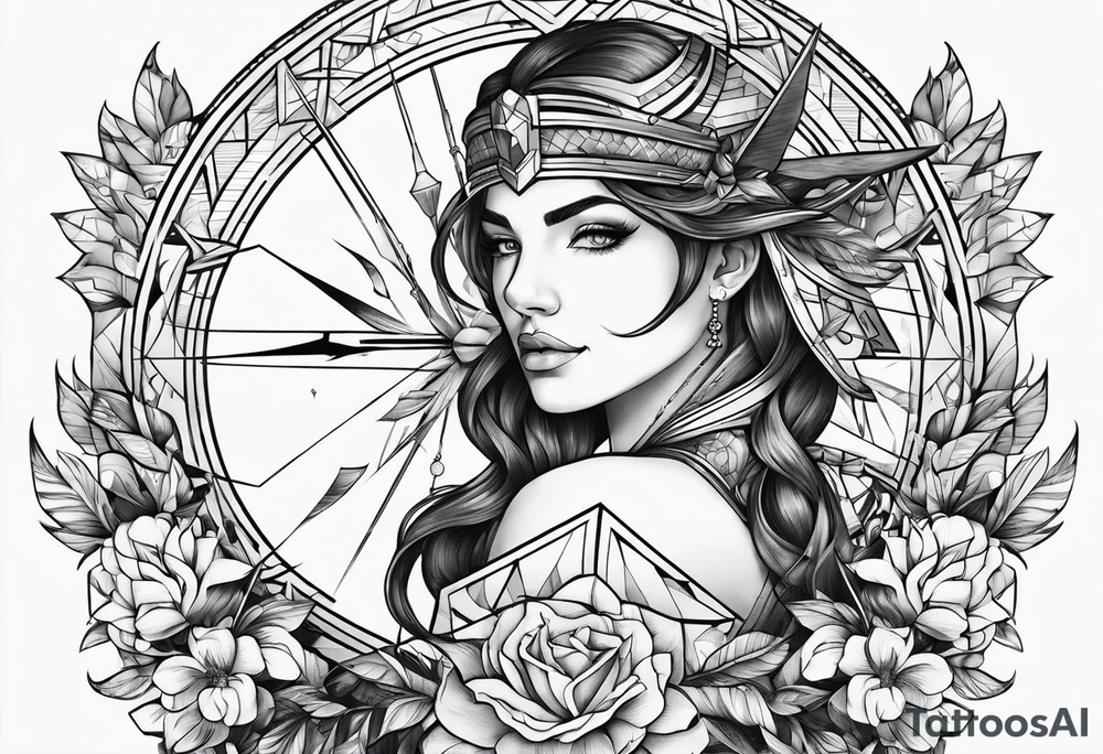 Sagittarius flash tattoo idea