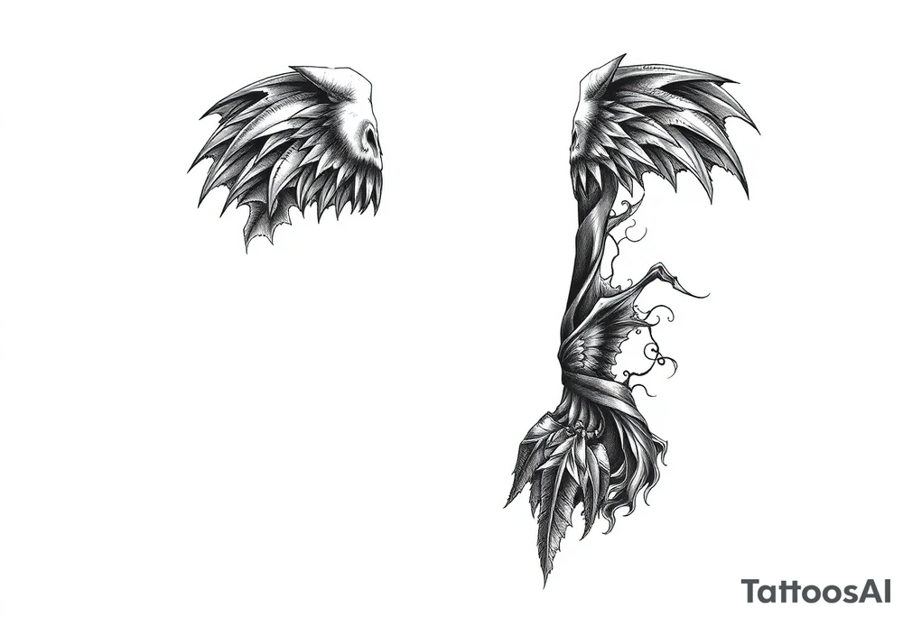 i want a super unqiue looking number thats looking brooding and mysterious tattoo idea