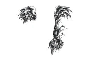 i want a super unqiue looking number thats looking brooding and mysterious tattoo idea