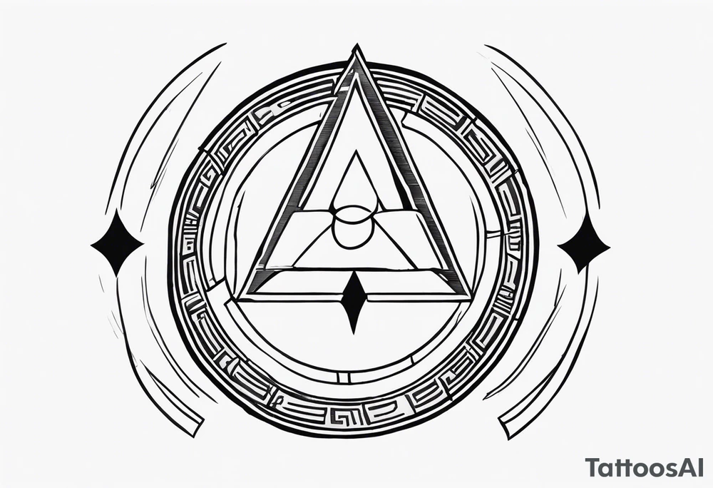 Ancient spartan trinity symbol tattoo idea