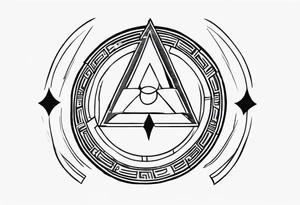 Ancient spartan trinity symbol tattoo idea