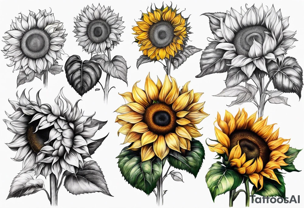 Sunflowers tattoo idea