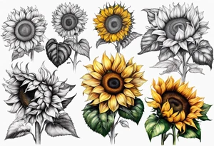 Sunflowers tattoo idea