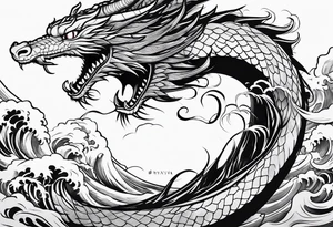 Haku from Spirited Away in dragon form tattoo idea