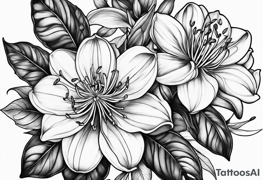 Honeysuckle tattoo idea