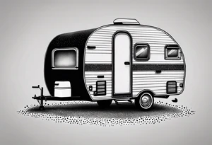 Small camper trailer tattoo idea