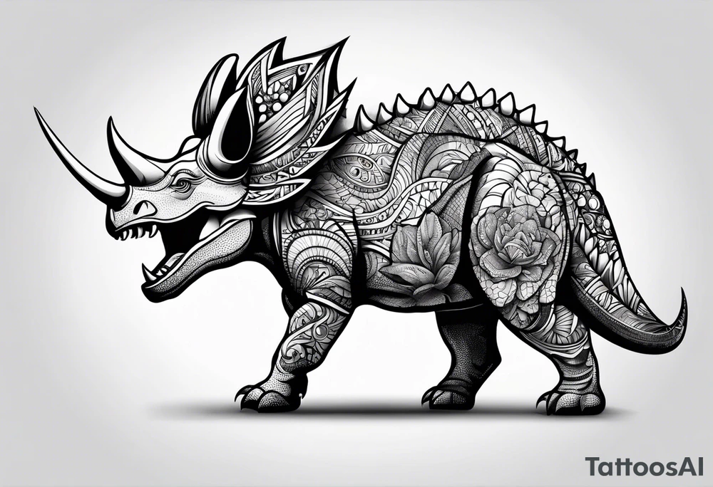 triceratops tattoo idea