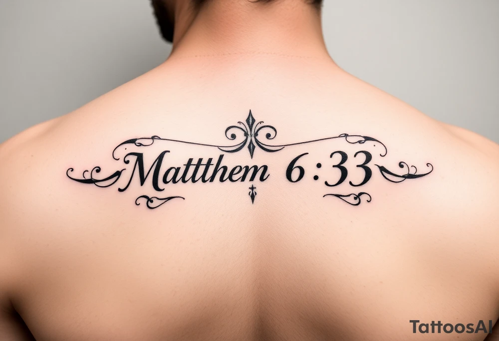 Matthew 6:33 tattoo idea