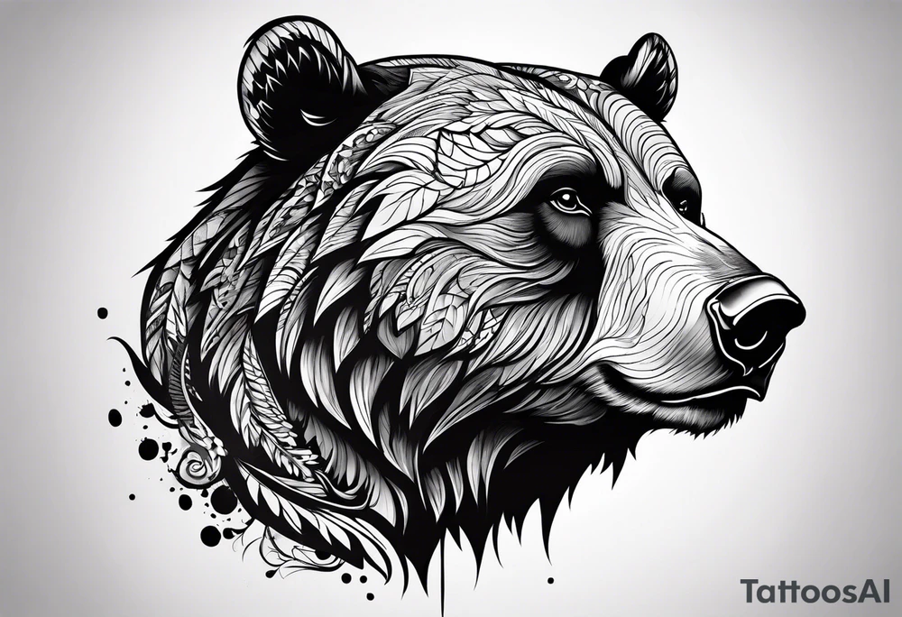 Craziest bear tattoo that you can come up with tattoo idea