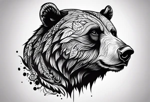 Craziest bear tattoo that you can come up with tattoo idea