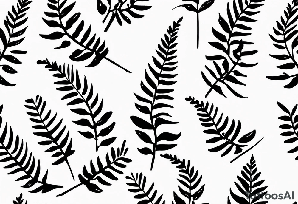 Sword fern tattoo idea