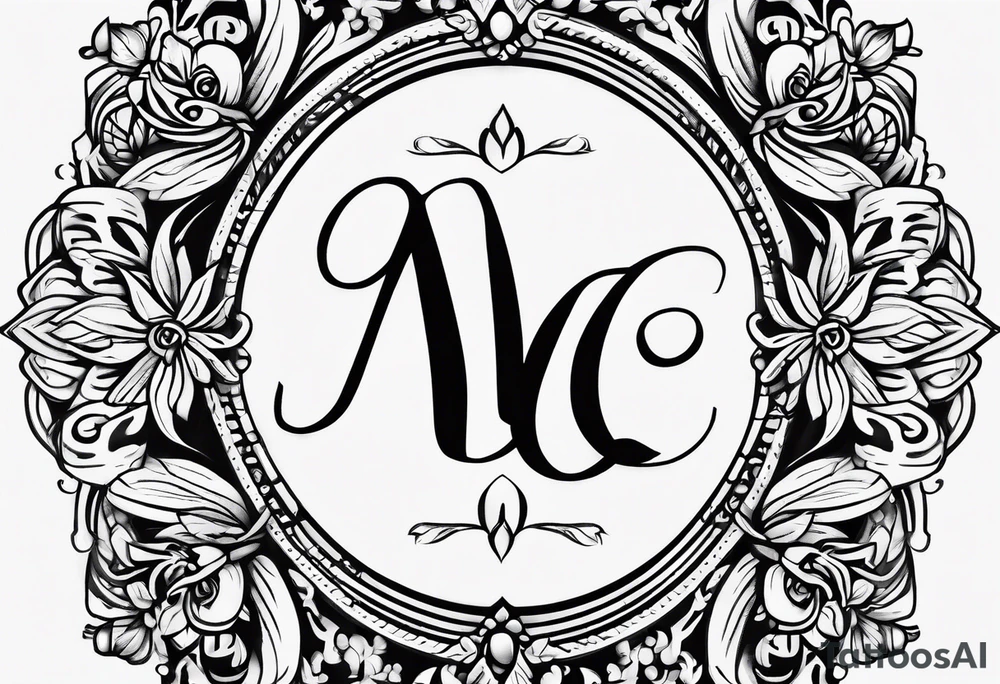 Simple Initial monogram "eg" tattoo idea